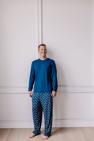 Bamboo Pajama Pants - Peacock Nutcrackers Pajamas