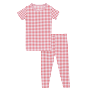 Kickee Pants Short Sleeve Pajama Set - Cake Pop Gingham