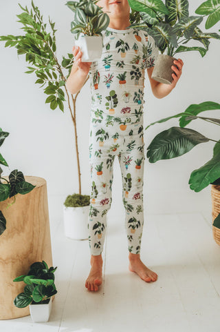 Kickee Pants Short Sleeve Pajama Set - Fresh Air House Plants