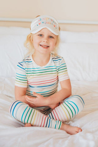 Kickee Pants Short Sleeve Pajama Set - Happy Stripe