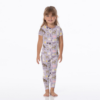 Kickee Pants Short Sleeve Pajama Set - Thistle Morning on the Farm