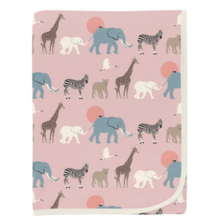 Bamboo Swaddling Blanket - Baby Rose Just So Animals Swaddling Blankets