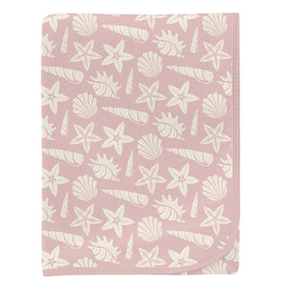 Kickee Pants Swaddling Blanket - Baby Rose Shells & Starfish