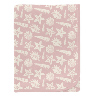 Kickee Pants Swaddling Blanket - Baby Rose Shells & Starfish