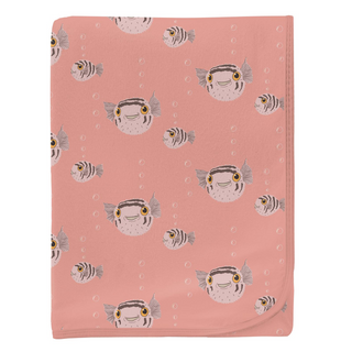 Kickee Pants Swaddling Blanket - Blush Puffer Family