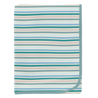 Kickee Pants Swaddling Blanket - Lakeside Stripe