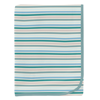 Kickee Pants Swaddling Blanket - Lakeside Stripe