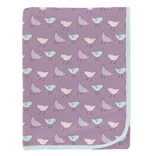 Kickee Pants Swaddling Blanket - Lavender Chickens