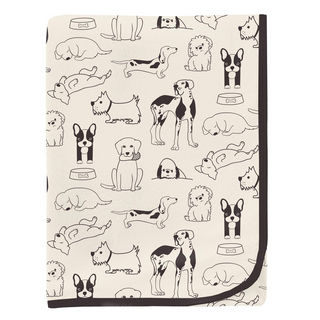 Kickee Pants Swaddling Blanket - Natural Dogs