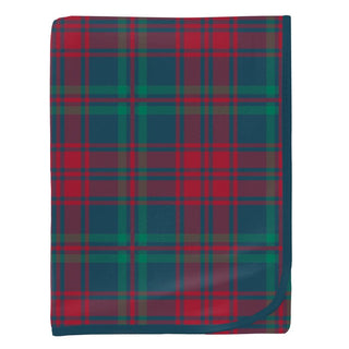 Bamboo Swaddling Blanket - Peacock Plaid Swaddling Blankets