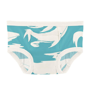 Bamboo Training Pants - Glacier Cloud Whales Potty Training