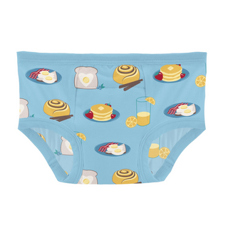 Kickee Pants Training Pants - Seaside Blue Breakfast in Bed