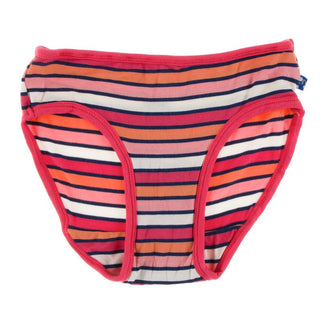 Bamboo Underwear - Botany Red Ginger Stripe with Red Ginger KicKee Pants