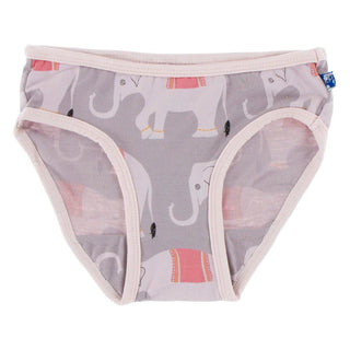 Kickee Pants Girl's Underwear - Feather Indian Elephant with Macaroon