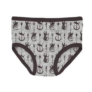 Bamboo Underwear - Heathered Gray Rock and Roll KicKee Pants