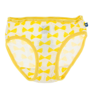 Kickee Pants Girl's Underwear - Natural Farfalle with Zest