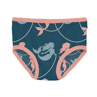 Bamboo Underwear - Peacock Mermaids & Pearls Toddler Underwear