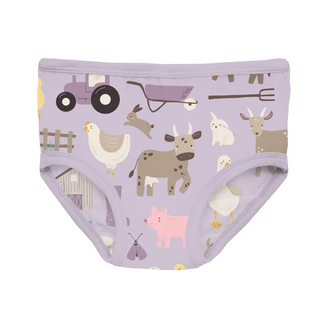 Kickee Pants Underwear (Set of 3) - Thistle Morning on the Farm, Lavender & Ice Cream Stripe