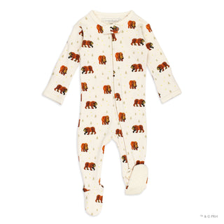 Footie with 2-Way Zipper - Brown Bear L'ovedbaby