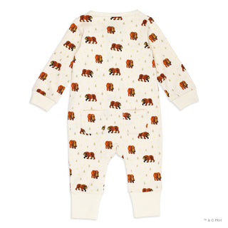 Footless Romper with 2-Way Zipper - Brown Bear L'ovedbaby