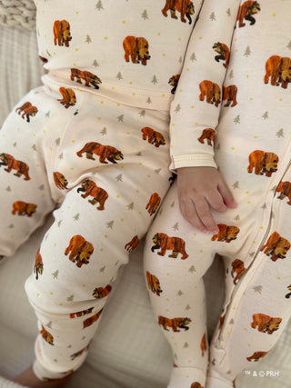 Long Sleeve Pajama Set - Brown Bear L'ovedbaby