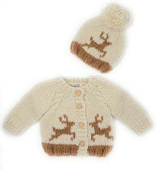 Oh Deer Cardigan and Beanie Holiday Gift Box Baby Riddle