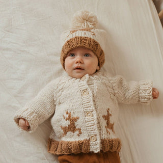 Oh Deer Cardigan and Beanie Holiday Gift Box Baby Riddle