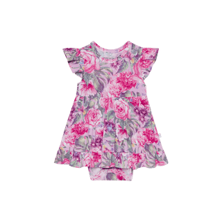 Ruffled Twirl Bodysuit Dress  - Ellery (Floral)