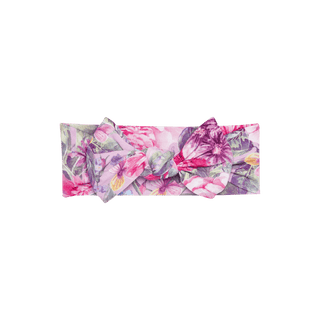 Bamboo Luxe Bow Headwrap  - Ellery (Floral)