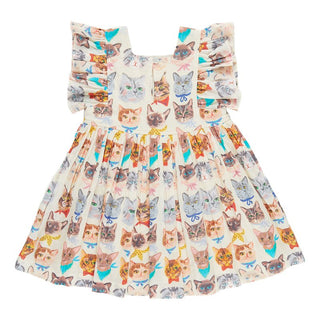 Pink Chicken Girl's Elsie Dress - Cool Cats