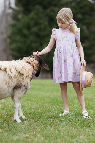 Girl's Leila Dress - Lavender Lambs Baby & Toddler Dresses