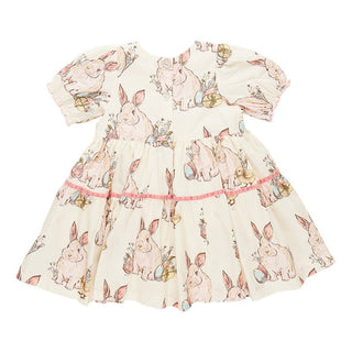 Girl's Maribelle Dress - Bunny Friends Pink Chicken