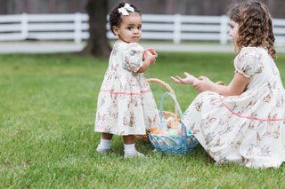 Pink Chicken Girl's Maribelle Dress Set - Bunny Friends