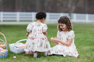 Girl's Maribelle Dress Set - Bunny Friends Pink Chicken