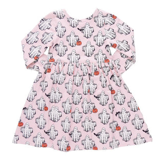 Pink Chicken Long Sleeve Steph Dress - Ghastly Ghost