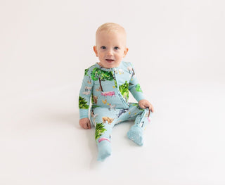 Boy's Bamboo Convertible Footie Romper - Brayden (Farm Animals) Posh Peanut