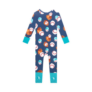 Boy's Bamboo Convertible Footie Romper - Homer (Baseball) Baby & Toddler Sleepwear