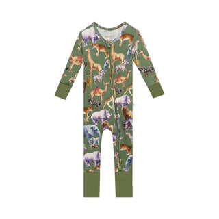 Boy's Bamboo Convertible Footie Romper - Posh Safari Baby & Toddler Sleepwear