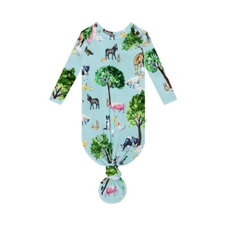 Posh Peanut Boy's Knotted Gown - Brayden (Farm Animals)