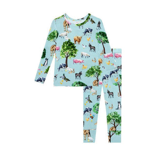 Posh Peanut Boy's Long Sleeve Pajama Set - Brayden (Farm Animals) | These Sleepies provide comfort and delightful designs for joyful bedtimes.