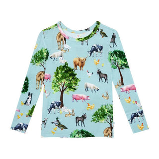 Posh Peanut Boy's Long Sleeve Pajama Set - Brayden (Farm Animals)