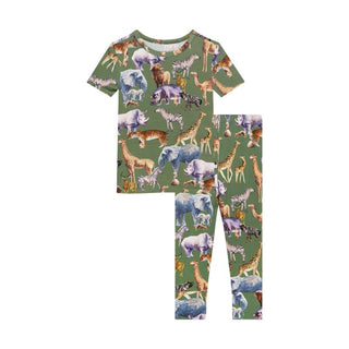 Boy's Bamboo Short Sleeve Pajama Set - Posh Safari Baby & Toddler Sleepwear