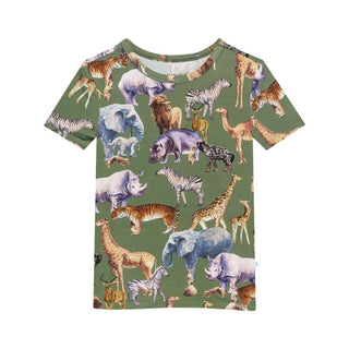 Posh Peanut Boy's Short Sleeve Pajama Set - Posh Safari