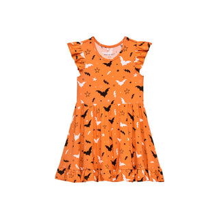 Bamboo Cap Sleeve Ruffled Twirl Dress - Hendrix (Bats) Baby & Toddler Dresses