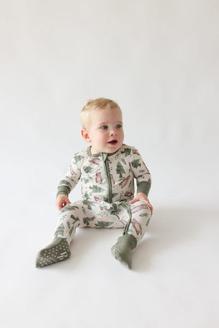 Posh Peanut Convertible Footie Romper - Beary