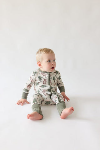 Posh Peanut Convertible Footie Romper - Beary