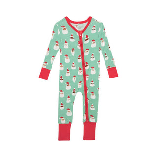 Posh Peanut Convertible Footie Romper - Santa Medley