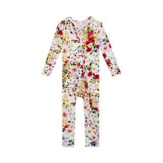 Girl's Bamboo Convertible Footie Romper - Barbara (Floral) Baby & Toddler Sleepwear