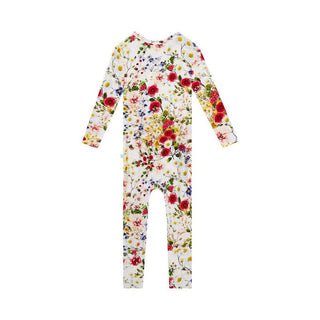 Girl's Bamboo Convertible Footie Romper - Barbara (Floral) Baby & Toddler Sleepwear