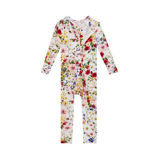 Girl's Bamboo Convertible Footie Romper - Barbara (Floral) Baby & Toddler Sleepwear